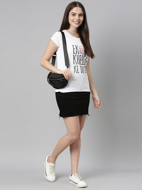Ek Kheech K Du T-Shirt Women's Graphic Tees Bushirt   
