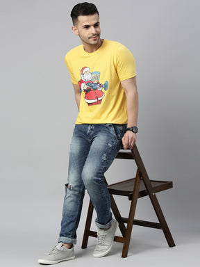 Santa With Candies T-Shirt Graphic T-Shirts Bushirt   