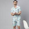 Delicosa Light Blue Co-Ords Regular Size Co-Ords Bushirt   