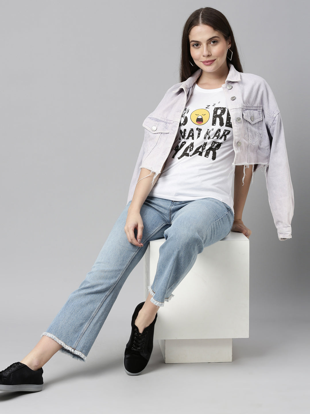 Bore Mat Kar Yaar T-Shirt Women's Graphic Tees Bushirt   