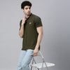Olive Tipped Polo T-Shirt Polo Tees Bushirt   