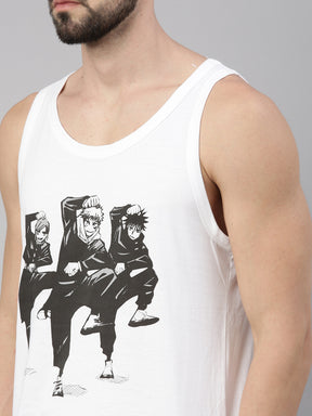 Hanging out with the jjk trio for the last time Anime Sleeveless T-Shirt Vest Bushirt   