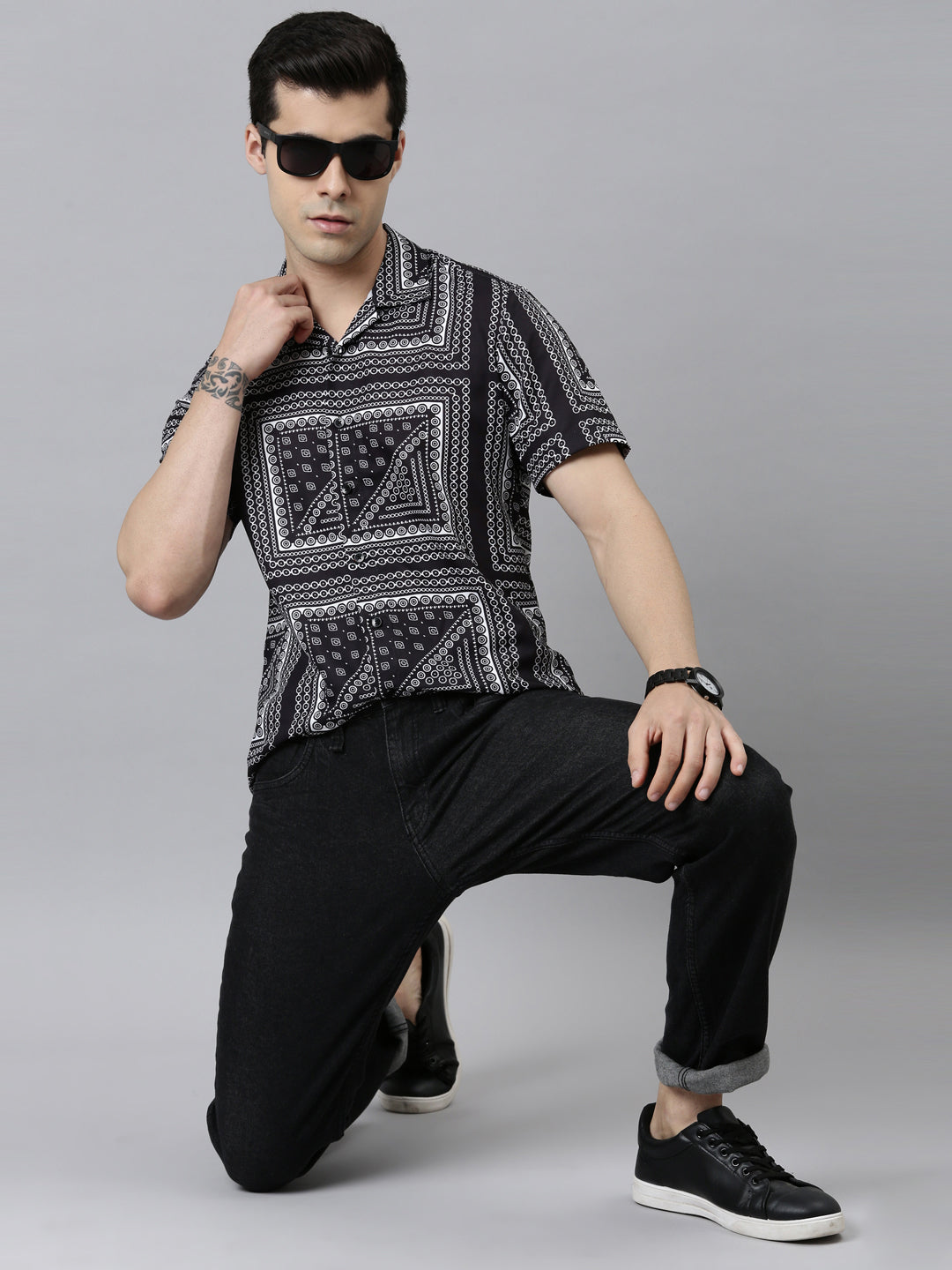 Street Paisley Shirt Printed Shirt Bushirt   