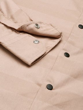 Beige Solid Shirt Solid Shirt Bushirt   