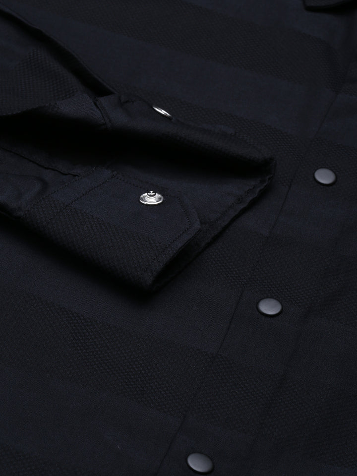 Black Solid Shirt Solid Shirt Bushirt   