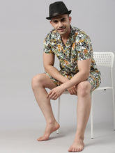 Floral Printed White Co-Ords Co-Ords Bushirt   