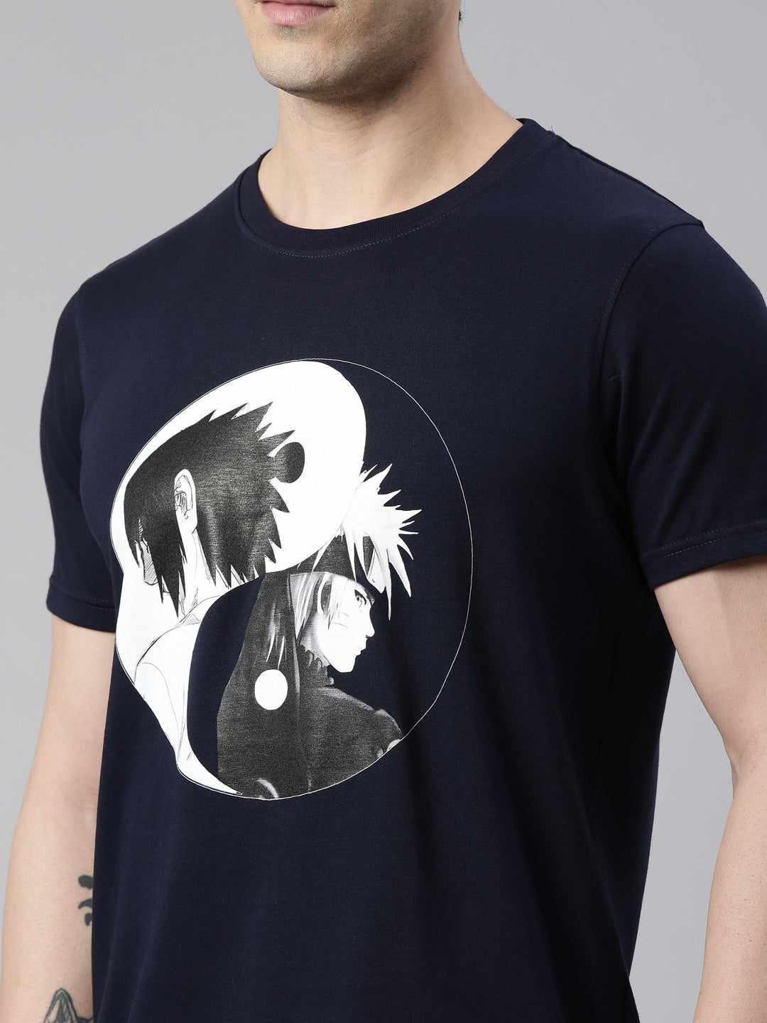Demon's ying yang Anime T-Shirt Graphic T-Shirts Bushirt   