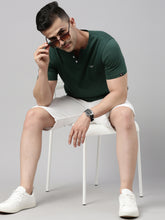 Bottle Green Half Sleeves Henley T Shirt Henley T Shirt Bushirt   