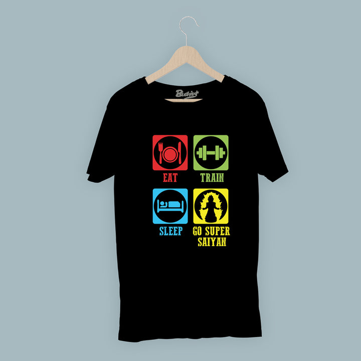Go Super Saiyan Anime T-Shirt Graphic T-Shirts Bushirt   