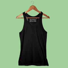 Black Sleeveless T-Shirt Vest Bushirt   