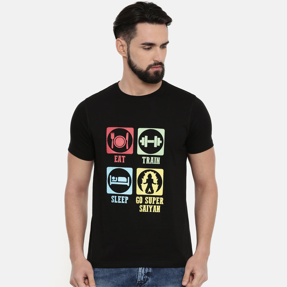 Go Super Saiyan Anime T-Shirt Graphic T-Shirts Bushirt   