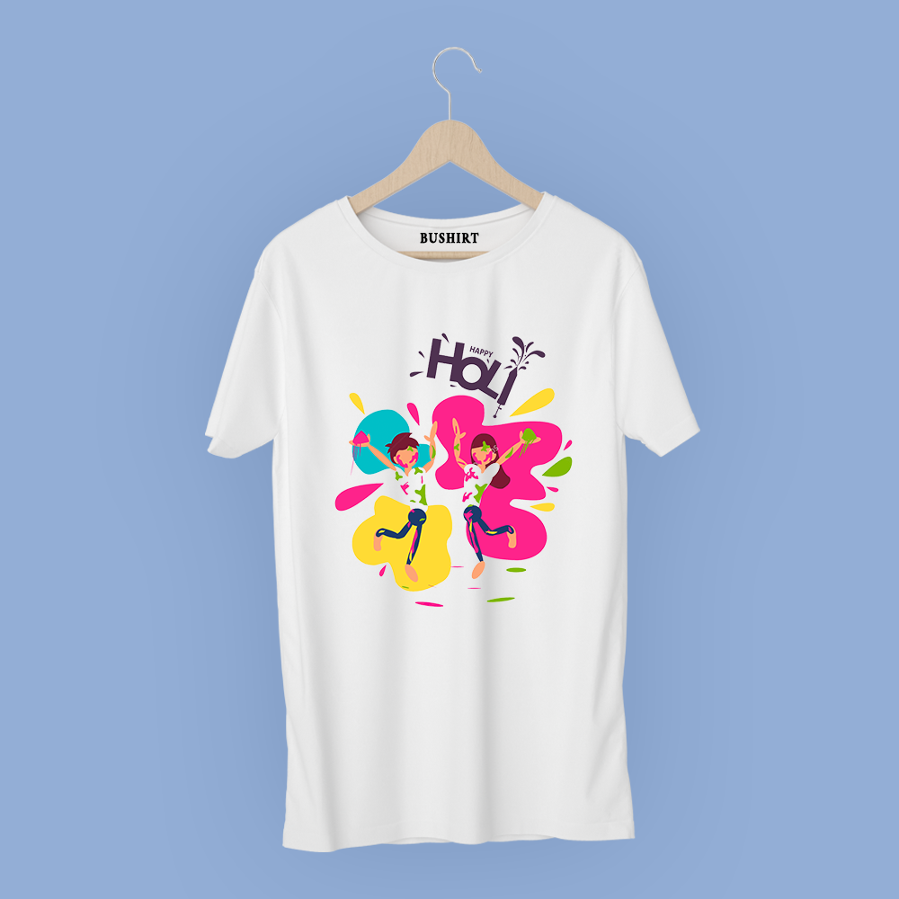 Holi T-Shirt Graphic T-Shirts Bushirt   