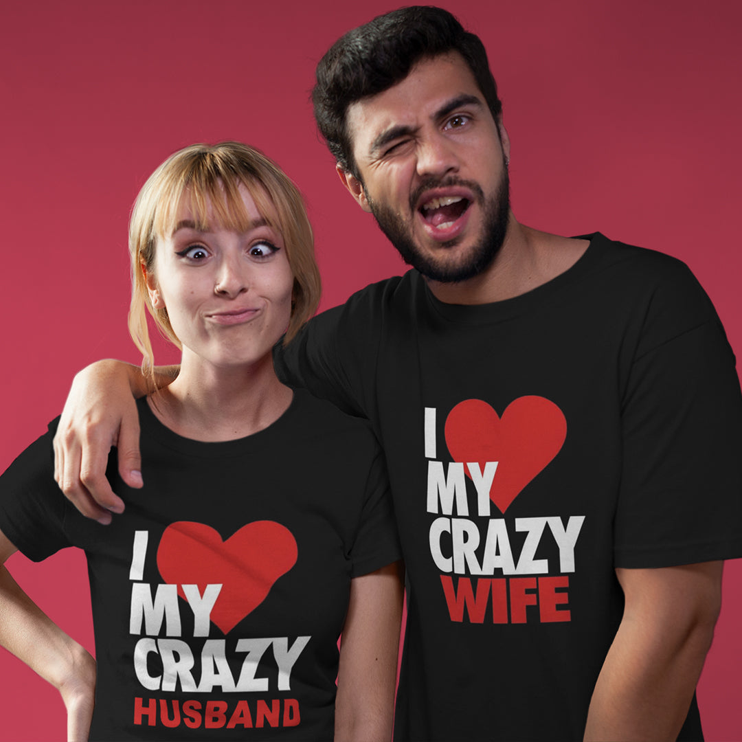 Love My Crazy Couple T Shirt Couple T Shirt Bushirt   