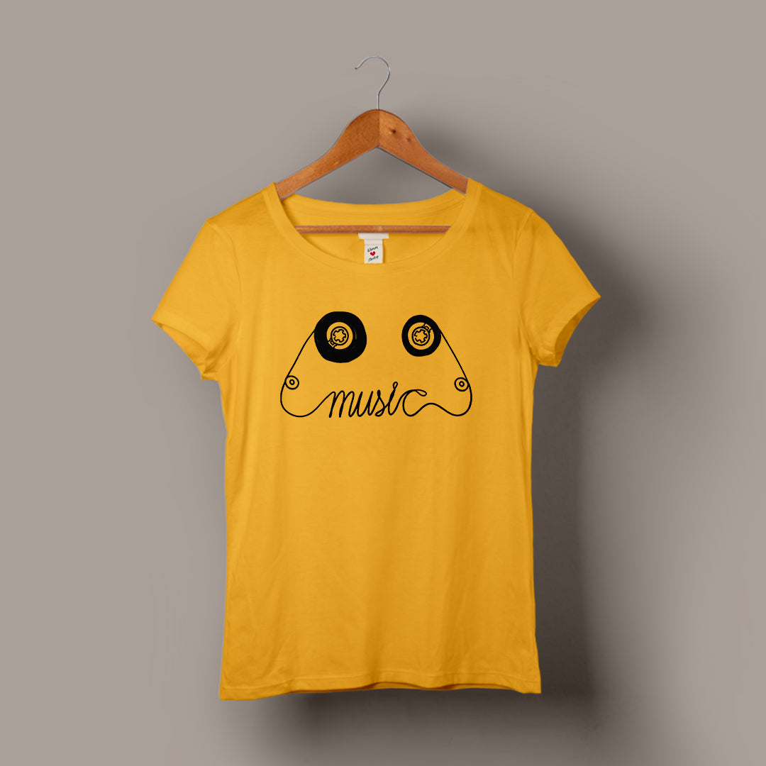 Music T-Shirt Women's Graphic Tees Bushirt   