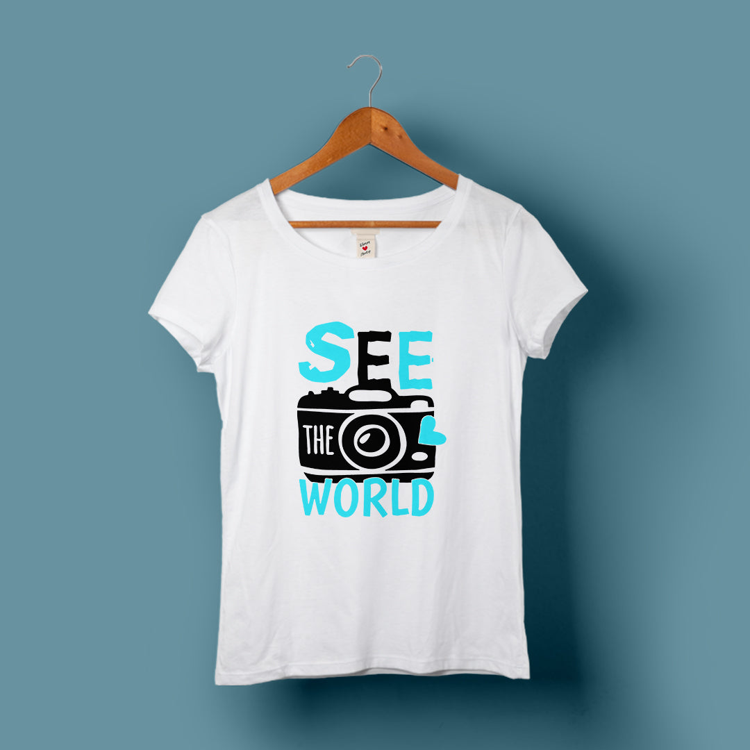See the World T-Shirt Women's Graphic Tees Bushirt   