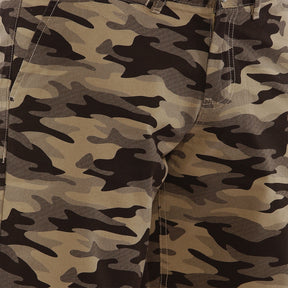 Beige Printed Chino Men's Shorts Bushirt   
