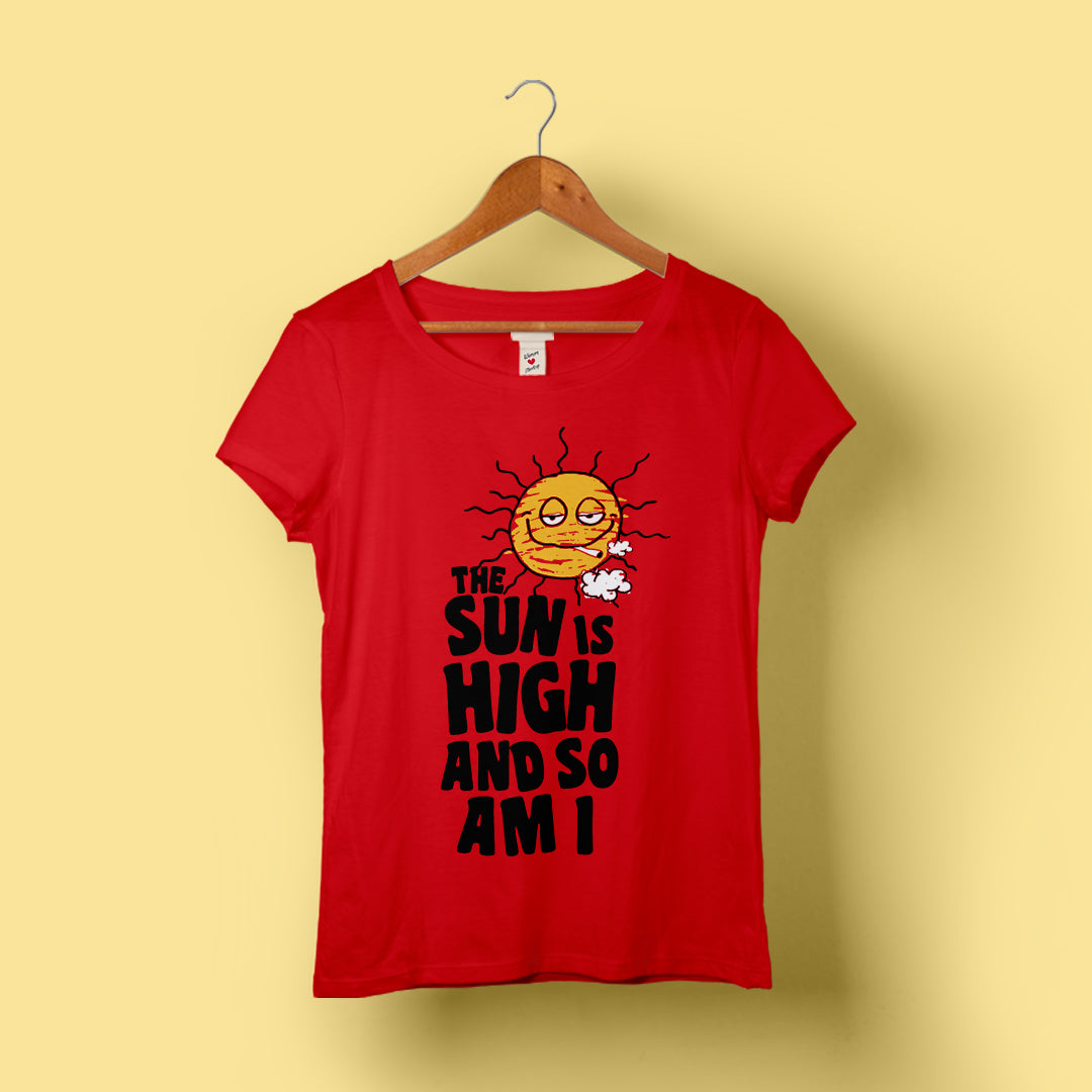 Sun is High T-Shirt Women's Graphic Tees Bushirt   