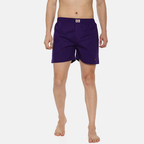 Purple Solid Boxer Boxers Bushirt   