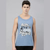 Aalas Majbor Turquoise Blue Sleeveless T-Shirt Vest Bushirt   