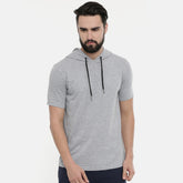 Millange Grey Half Sleeve Hoodies Hoodies Bushirt   