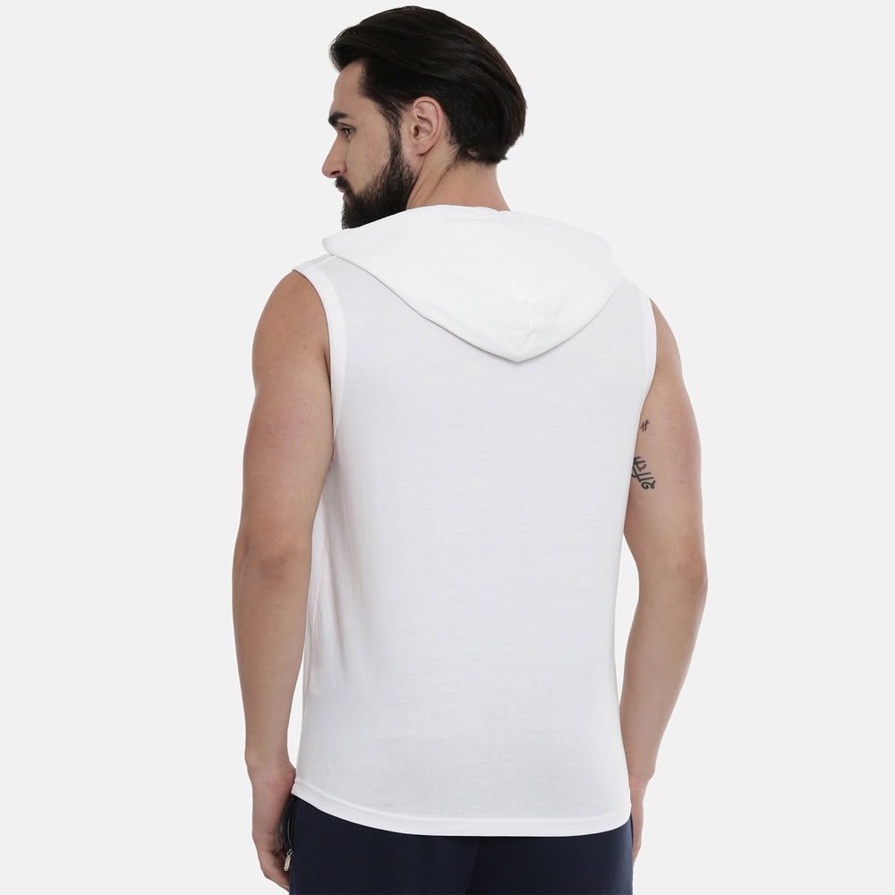 White Sleeveless Hoodies Hoodies Bushirt   