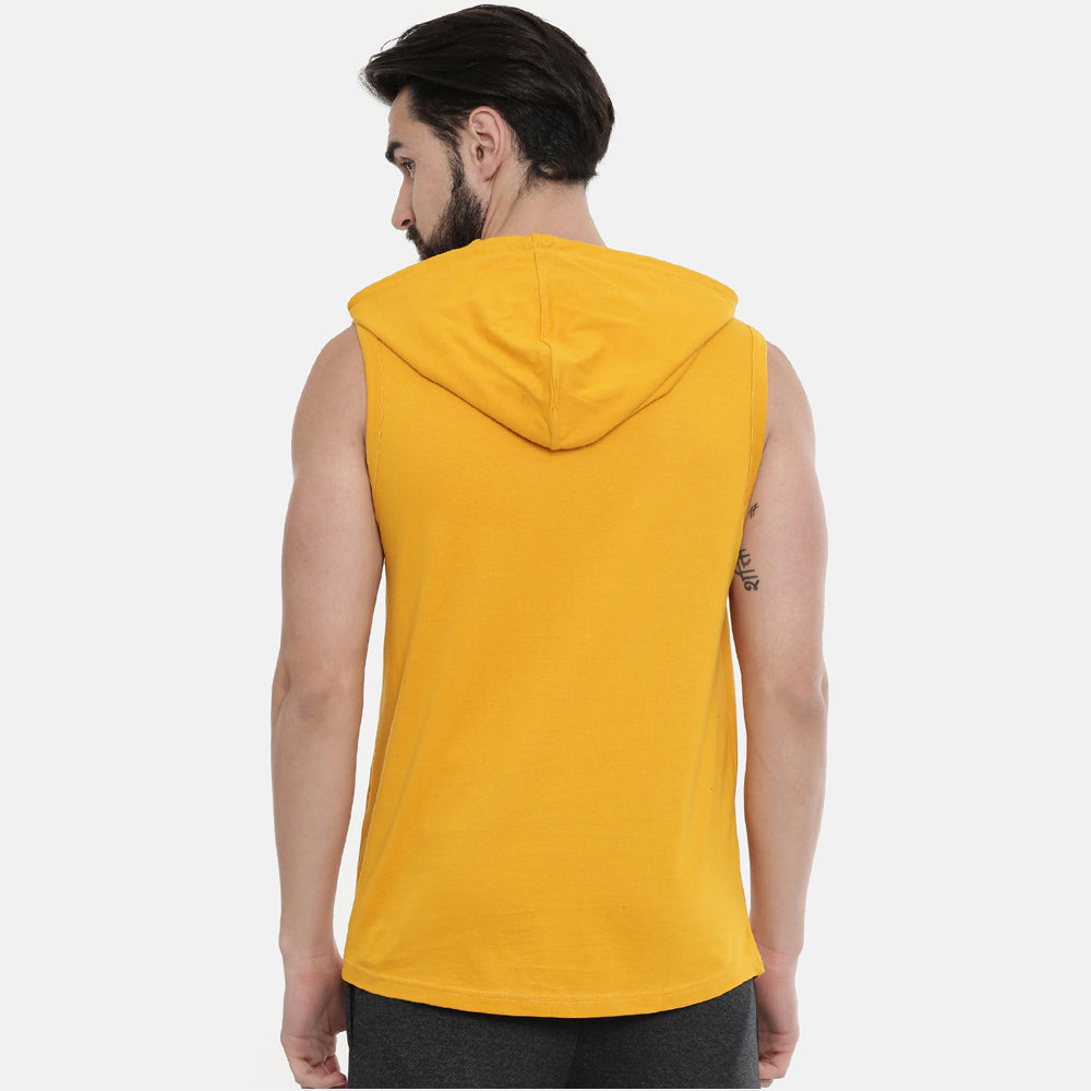Mustard Sleeveless Hoodies Hoodies Bushirt   
