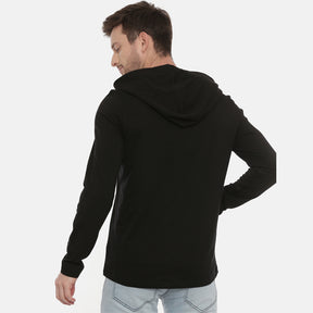 Black Full Sleeves Hoodies Hoodies Bushirt   