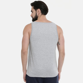 Dark Grey Sleeveless T-Shirt Vest Bushirt   