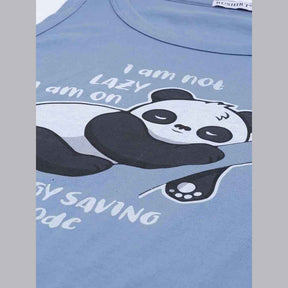 Iam Not lazy Turquoise Blue Sleeveless T-Shirt Vest Bushirt   
