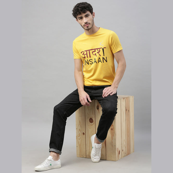 Aadharsh Insaan T-Shirt Graphic T-Shirts Bushirt   