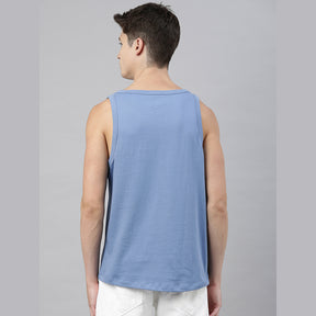 Iam Not lazy Turquoise Blue Sleeveless T-Shirt Vest Bushirt   
