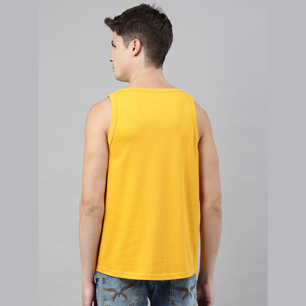 Dab Dance Panda Mustard Sleeveless T-Shirt Vest Bushirt   