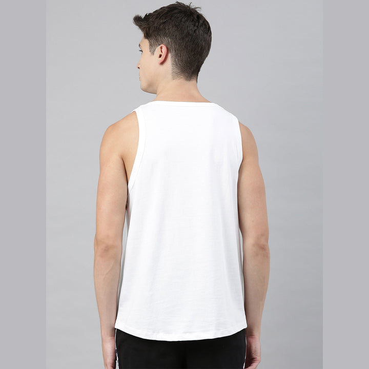 Quit White Sleeveless T-Shirt Vest Bushirt   