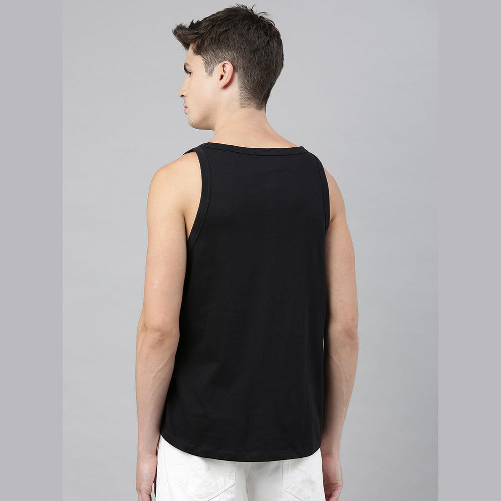 Mountain Is Calling Black Sleeveless T-Shirt Vest Bushirt   