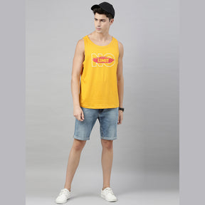 No Limit Mustard Sleeveless T-Shirt Vest Bushirt   